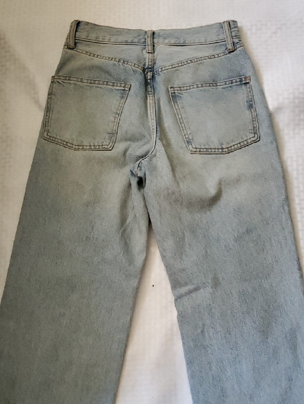 Zara Light Blue Wide Leg Flare Jeans - Picture 11 of 14